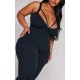 Plus Black Strap Detail Jumpsuit