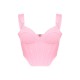 Bubblegum Pink Bandage Dip Hem Bust Cup Corset