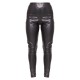 Black Faux Leather Pintuck Detail Leggings