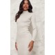 Stone Turtle Neck Knitted Bodycon Maxi Dress