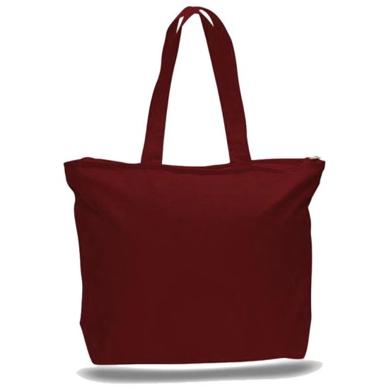 Big Canvas Zippered Tote