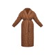 Plus Dark Brown Maxi Belted Quilted Coat