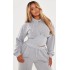 Shape Light Grey Sweat Cropped Shirred Waist Hoodie