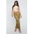 Premium Olive Washed Faux Leather Maxi Skirt