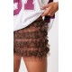 Chocolate Frill Mesh Bloomer Shorts