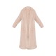 Beige Premium Soft Faux Fur Tailored Maxi Coat