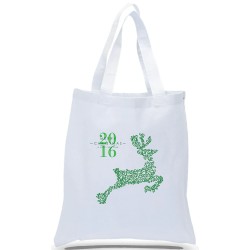 Reindeer Intricate Design Holiday Gift Tote Bag