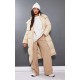 Petite Camel Long Puffer Coat