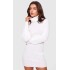 Cream Knitted Roll Neck Sweater Dress