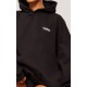 Black Badge Detail Oversized Hoodie