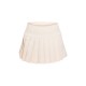 Cream Pleated Micro Mini Skirt