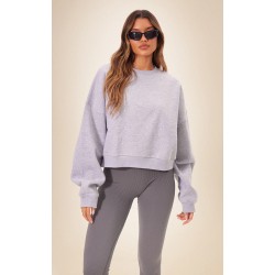 Grey Marl Oversized Boxy Sweatshirt