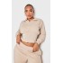 PRETTYLITTLETHING Shape Stone Fitted Zip Up Sweatshirt