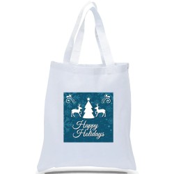 Reindeer Happy Holidays Tote Bag