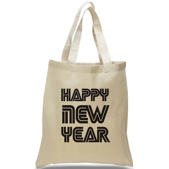 Happy New Year Canvas Tote