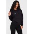 PRETTYLITTLETHING Logo Black Badge Detail Oversized Fit Hoodie