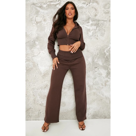 Shape Chocolate Fitted Cropped Hoodie