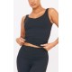 Black Sculpt Longline Padded Sports Vest