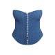 Shape Blue Lace Up Back Woven Corset