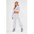 PRETTYLITTLETHING Petite Ash Grey Branded Sweatpants