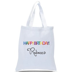 Birthday Gift Tote Bag Customized with Name